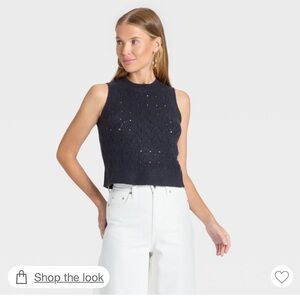 NEW Universal Thread Navy Sleeveless Sweater Vest